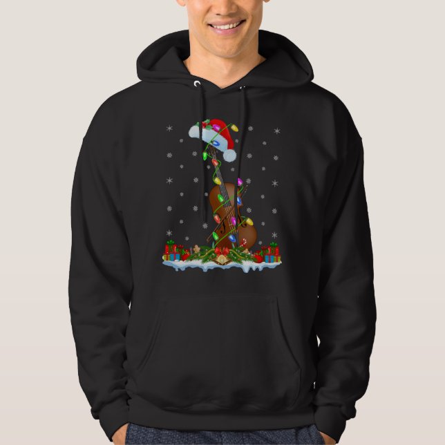 Moletom Cello Music Lover Matando Santa Hat Cello Christm (Frente)