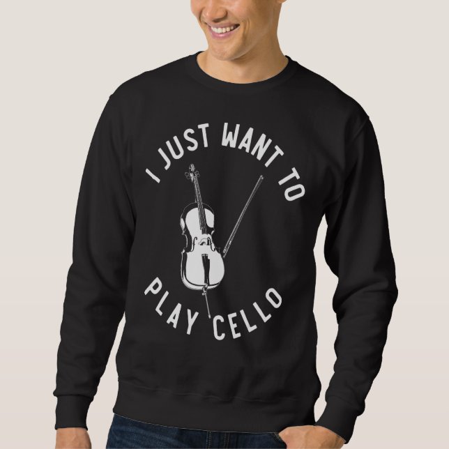 Moletom Cello Player Música Eu Só Quero Tocar Cello Cel (Frente)