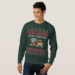 Moletom Cement Truck Ugly Christmas Sweater