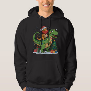 Moletom Cena de Dinossauro Fofo no Passeio de Natal