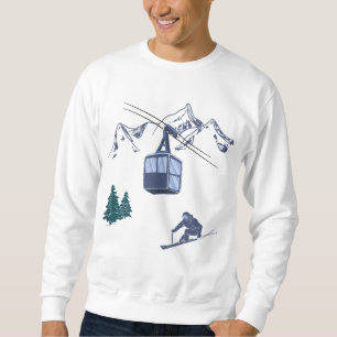 Moletom Cena de Esqui Esportes de Inverno