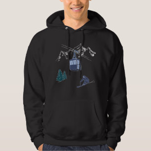 Moletom Cena de Esqui Esportes de Inverno