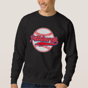 Moletom Cenário da cidade vintage de Pittsburgh Baseball H
