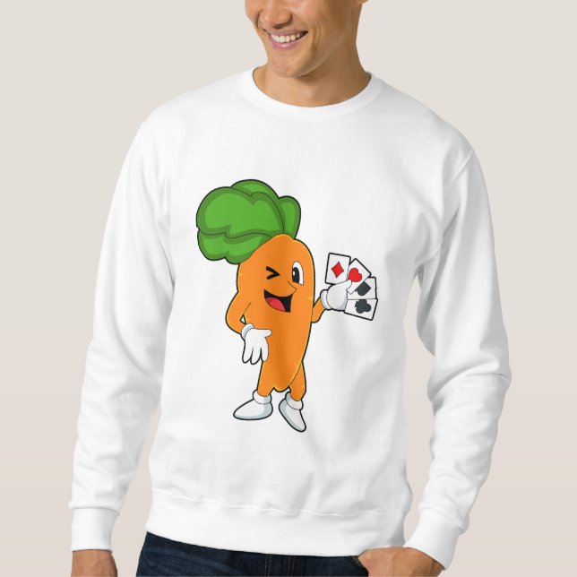 Moletom Cenoura no Poker com cartões Poker (Frente)
