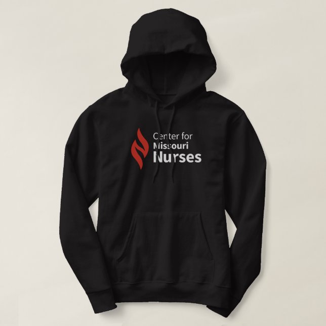 Moletom Center for Missouri Nurses Black Hoodie (Frente do Design)