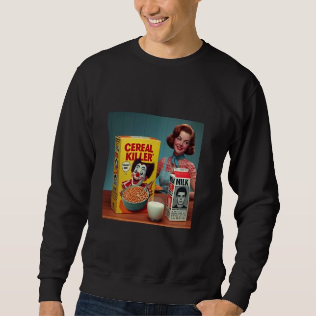 Moletom Cereal (Serial) Killer Phonetic Pun Horror Core Mi (Frente)
