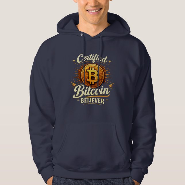 Moletom Certified Bitcoin Believer Funny Crypto Hoodie (Frente)