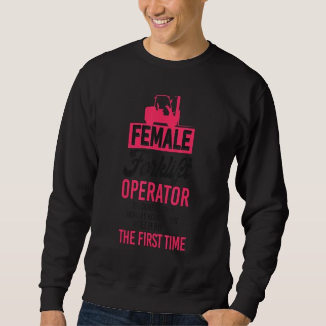 Moletom Certified Forklift Truck Operator Female Forklift  (Frente)