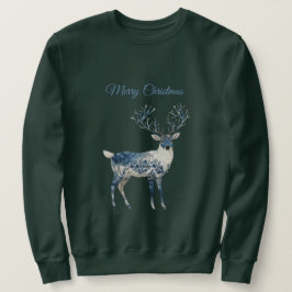 Moletom Cervo Chic Azul Branco