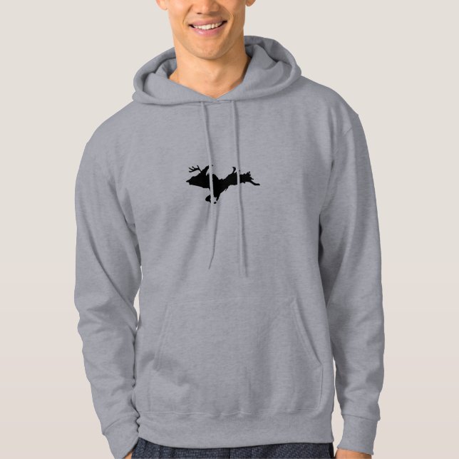 Moletom Cervos superiores da península que caçam o hoodie (Frente)
