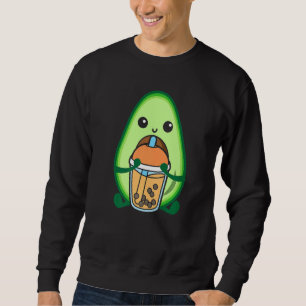 Moletom Chá Avocado Cute Avocado Bebendo Boba
