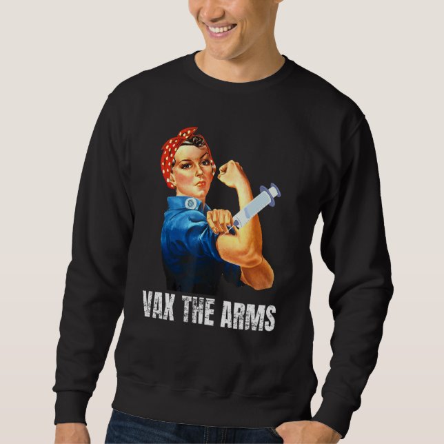 Moletom Chamada para Armas Não Esperem Vacinar Vax Os Braç (Frente)