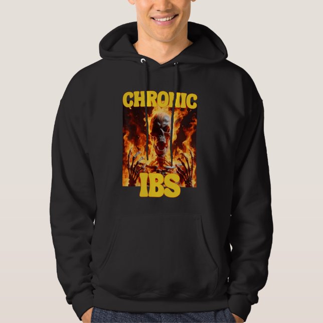 Moletom Chamas Cringas Engraçadas do IBS Crânio Duro Esque (Frente)