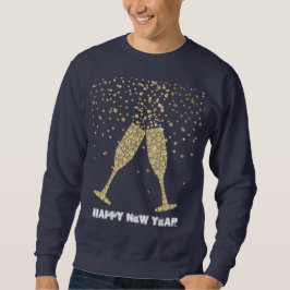 Moletom Champanhe Sparkle Dourado Ano Novo
