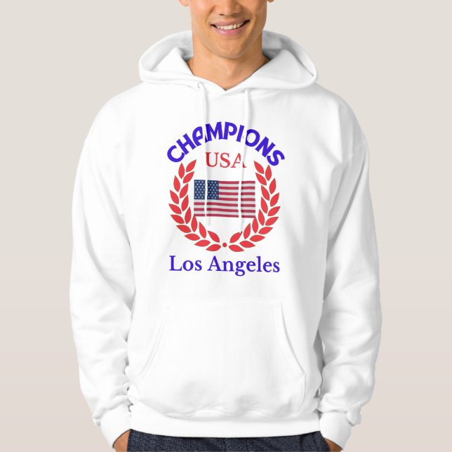 Moletom Champions Los Angeles usa bandeira original (Frente)