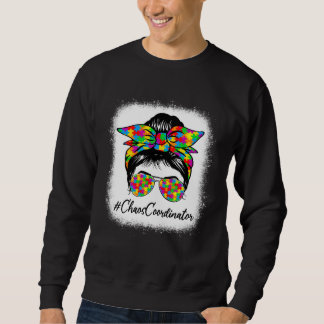 Moletom Chaos Coordinator Messy Bun Women Autism Awareness