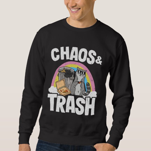 Moletom Chaos & Trash Garbage Panda Rainbow Raccoon  1 (Frente)