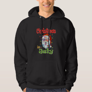 Moletom Chapéu de Natal em Julho Óculos de Sol Bandeira do