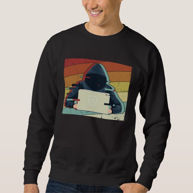 Moletom Chapéu Preto Retro Hacking Ético Hacker White Hat (Frente)