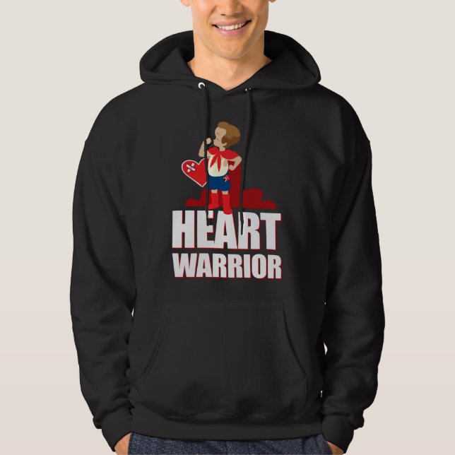 Moletom CHD Heart Confidence Caped Boy Hero Warrior Healed (Frente)