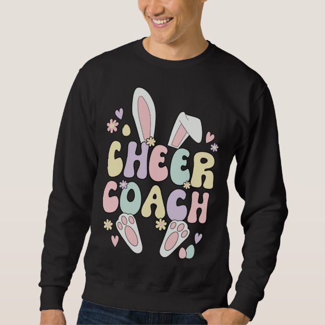 Moletom Cheer Coach Easter Bunny Cheerleading Coach Easter (Frente)