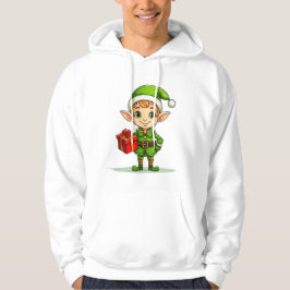 Moletom Cheerful Christmas Elf with Gift – Holiday Hoodie