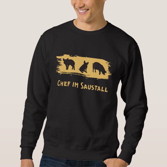 Moletom Chef Em Saustall Bauer Pig Stable Country Life Mui (Frente)