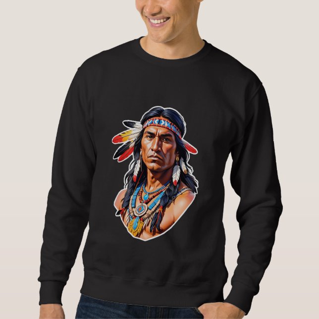 Moletom Chefe Indígena Americano Nativo (Frente)
