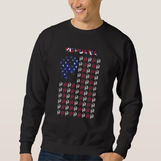 Moletom Chefe Indígena Kohuana Americano Bandeira dos EUA  (Frente)
