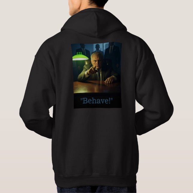 Moletom Chefe se comporta com homens pretos de camisola pr (Verso)