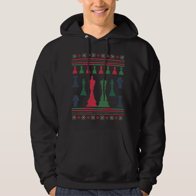 Moletom Chess Players Feia Christmas Sweater (Frente)