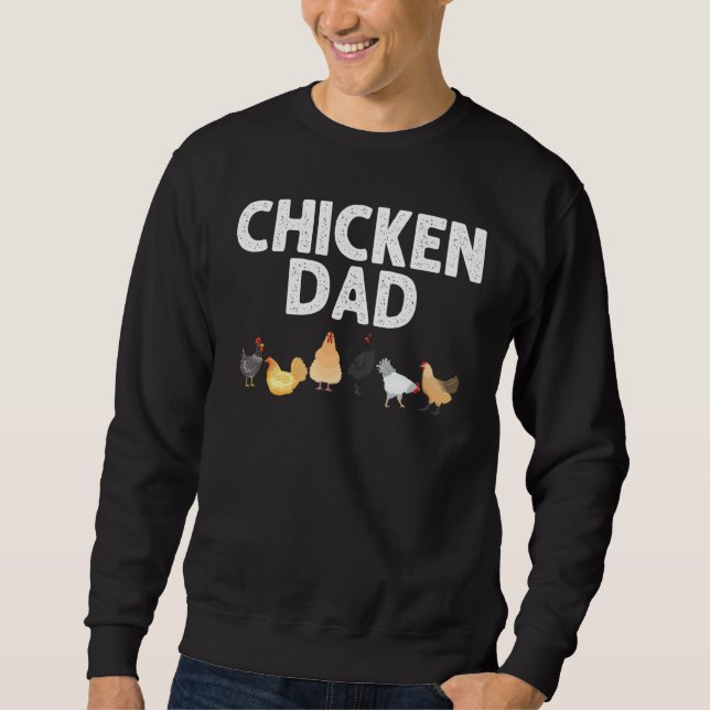 Moletom Chicken Designs For Dad Men Farming Poultry Animal (Frente)