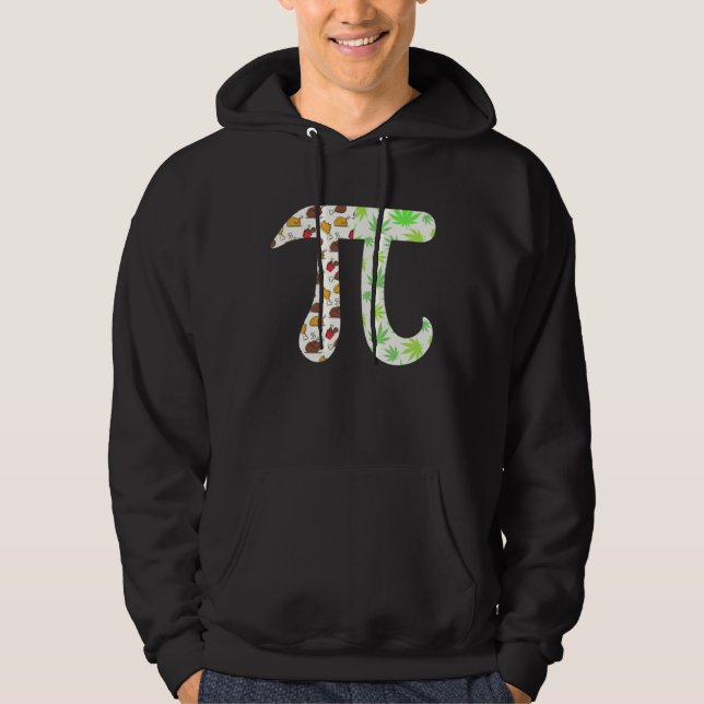Moletom Chicken Pot Pi  Math Day Pi Day 3 14 Math Pun Weed (Frente)
