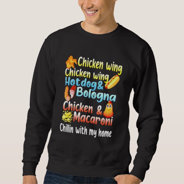 Moletom Chicken Wing Chicken Wing Hotdog e Bologna (Frente)