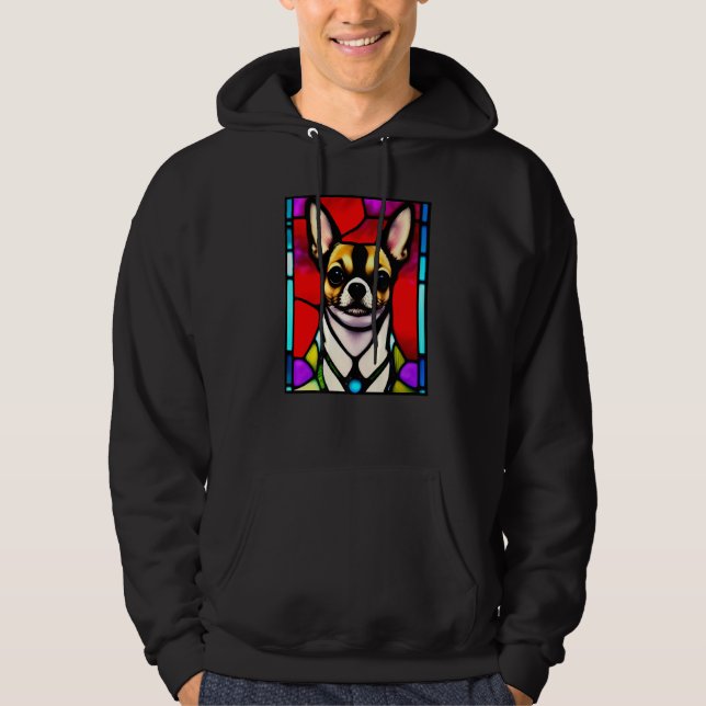 Moletom Chihuahua - Stained Glass Pop Art Premium_2 (Frente)