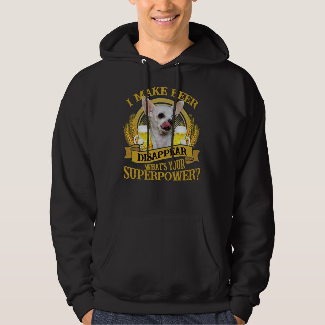 Moletom Chihuahuas fazem cerveja desaparecer (Frente)