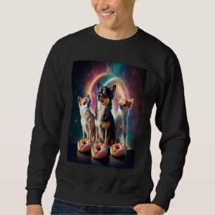 Moletom Chihuahuas Na Rosquinha Espacial Chihuahuas Menina