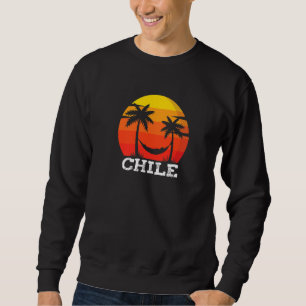 Moletom Chile: Férias Sunset Retro Holiday Raízes Chilenas