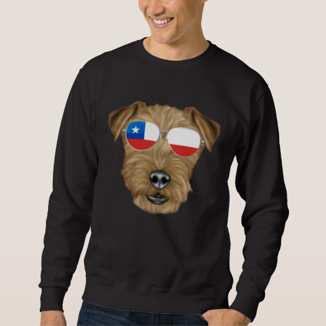 Moletom Chilean Flag Lakeland Terrier Dog Chile Pocket (Frente)
