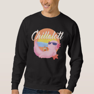 Moletom Chillalotl Axolotl Calm Holiday Beach Óculos de so