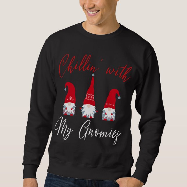 Moletom Chillin Com Meus Gnomos - Gnomo De Natal (Frente)