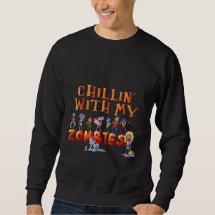 Moletom Chillin Com Meus Zombies Garotos Do Halloween