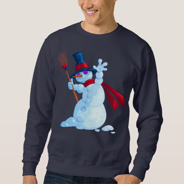 Moletom Chillin' Snowman Holiday Sweatshirt (Frente)
