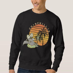 Moletom Chinchilla Chillin Sunset Retro Vintage Relax Chin
