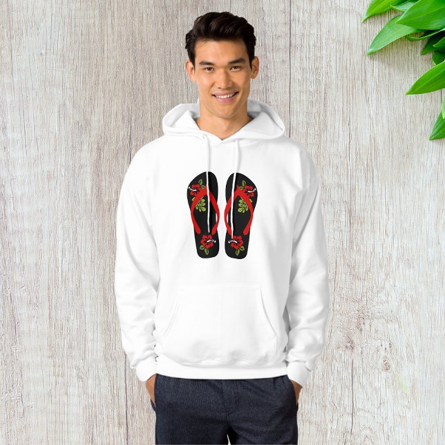 Moletom Chinelos Floral Mens Hoodie (Criador carregado)