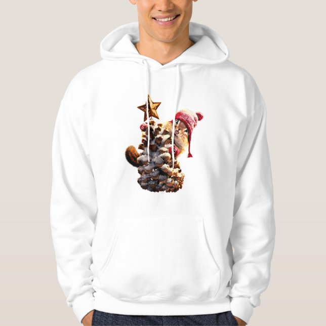 Moletom Chipmunk Com Pine Cone Tree (Frente)