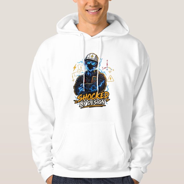 Moletom Chocado Pelo Design Engenheiro Elétrico de Alta Te (Frente)