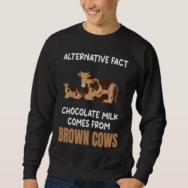 Moletom Chocolate Milk Comes From Brown Cows Fun Food Grap (Frente)