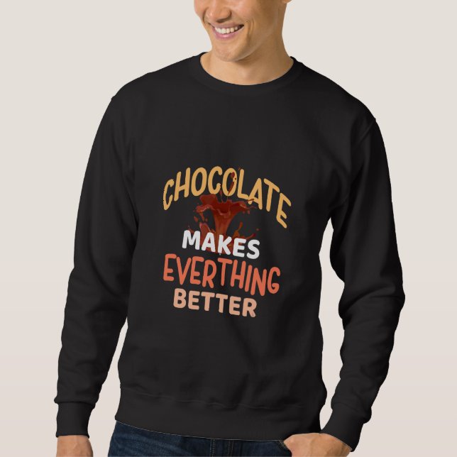 Moletom Chocolate Torna Tudo Melhor Chocolate Cacau (Frente)