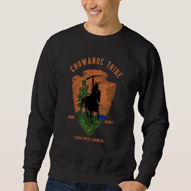 Moletom Chowanoc Tribe Native American Vintage Arro (Frente)